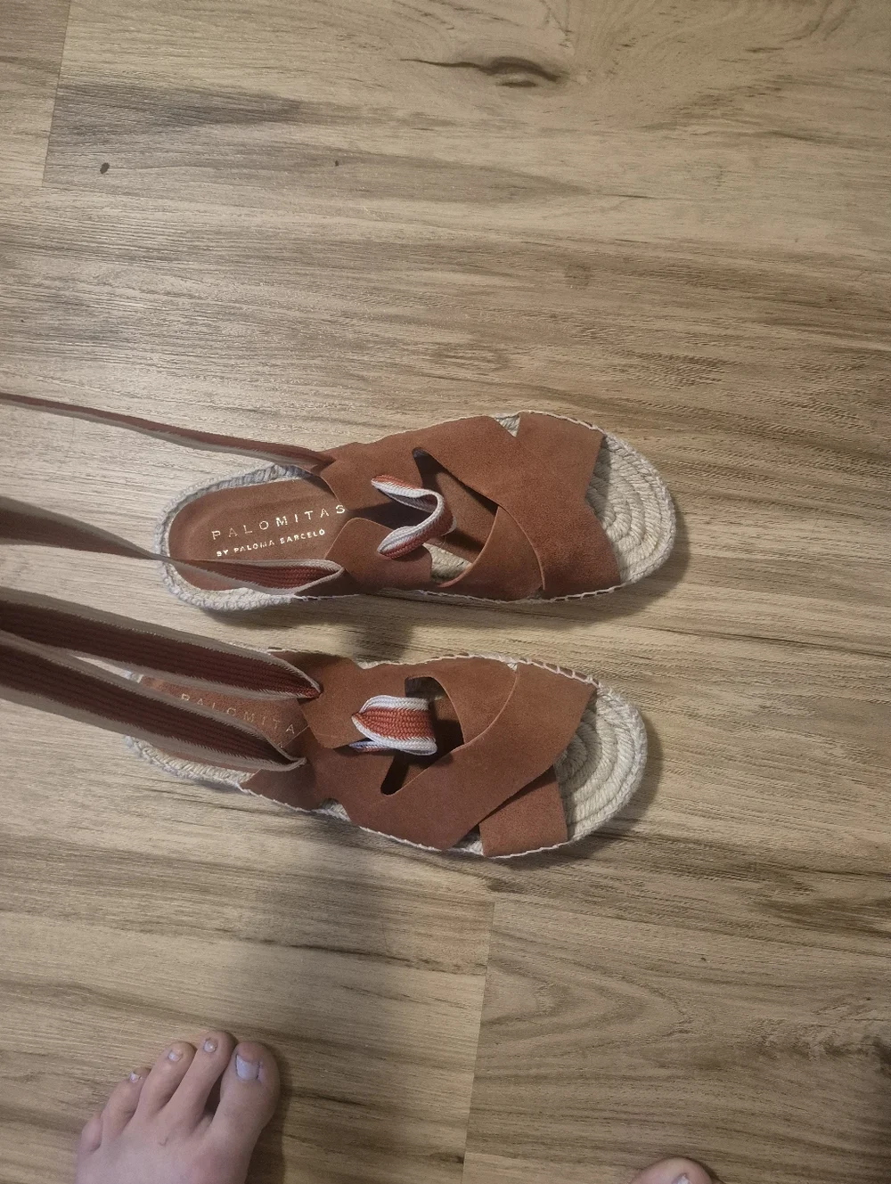 Palomita's Espadrille Ankle-Tie Sandals in Rust Red Size 10 New - Picture 11 of 11